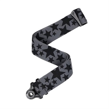Auto Lock Guitar Strap［50BAL14/Skater - Stars， BK/GY］