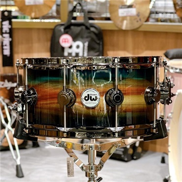 DR866514SSN552 Collector's SonicPly Snare Drum 14x6.5 [Natural to Quick Royal Blue Burst over Horizontal Padauk]