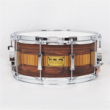 USED 中古 USA Custom 8ply Maple Snare Drum 14×6.5 - Rosewood & Zebrawood -