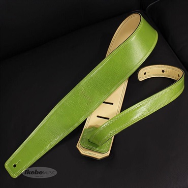 Handmade Leather Straps Leather & Leather Series 2.5inch Standard Tail 【 Kiwi / Cream 】
