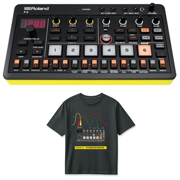 (Tシャツセット)P-6 Creative Sampler AIRA COMPACT & P-6 T-Shirts DesignA XL (RT/P-6AXL) セット (ポケットサイズ・サンプラー)(アイラコンパクト)(ローランド)