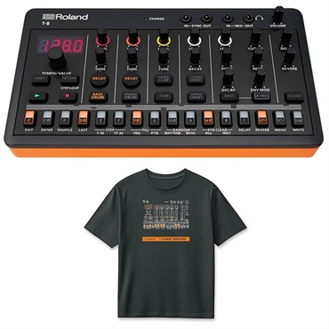 Roland (Tシャツセット)T-8 BEAT MACHINE(AIRA Compact) & T-8 T-Shirts DesignB Lサイズ (RT/T-8BL) セット (T-8デザイン) ローランド アイラ コンパクト