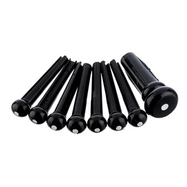 Fender USA ACOUSTIC BRIDGE PIN SET (BLACK WITH WHITE DOT) (#0990402006)