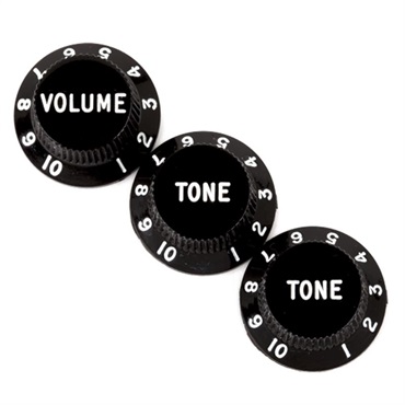 【夏のボーナスセール】 STRATOCASTER KNOB SET BLACK (VOLUME/TONE/TONE) (#0991365000)