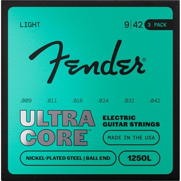 【夏のボーナスセール】 ULTRACORE ELECTRIC GUITAR STRINGS NICKEL PLATED STEEL BALL END (1250L/9-42) 3 PACK (#0730250603)