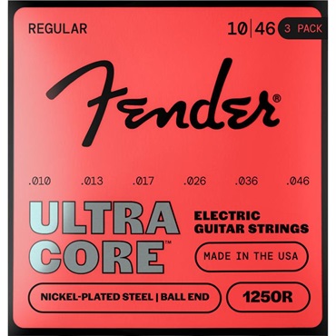 【夏のボーナスセール】 ULTRACORE ELECTRIC GUITAR STRINGS NICKEL PLATED STEEL BALL END (1250R/10-46) 3 PACK (#0730250606)