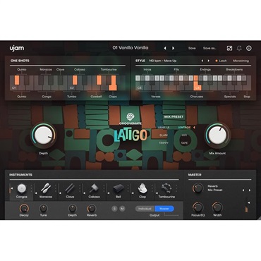 UJAM Groovemate LATIGO (ラテンパーカッション)(リズム音源)(ユージャム)(オンライン納品)(2時間以内に納品)