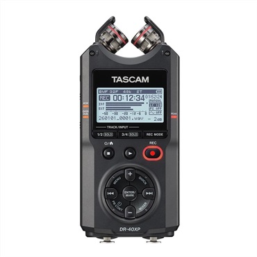 【予約商品・次回6月末以降入荷予定】DR-40XP (可動式マイク・XLR/TRS入力搭載)(32ビットフロート録音対応)(4chポータブルレコーダー)(ハンディレコーダー)(DR40XP)(USB Type-C・オーディオインターフェース機能搭載)(タスカム)