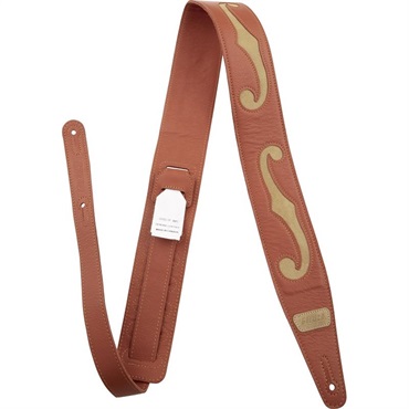 GRETSCH Gretsch F-Holes Leather Strap， Orange and Tan(9224368100)