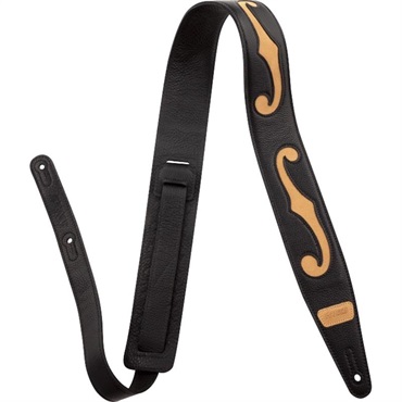 Gretsch F-Holes Leather Strap， Black and Tan(9224285100)