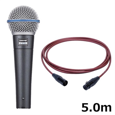 BETA 58A-J【PASSGO REDマイクケーブルセット(XLR-XLR)5.0ｍ】(BETA58A)(国内正規品2年保証)(シュア)(ダイナミックマイク)