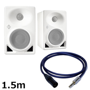 KH 80 DSP A W (ペア)【PASSGO BLUEスピーカーケーブルセット(TRS-XLR)1.5ｍ】(ホワイト)(ノイマン)(モニタースピーカー)(KH80)(アクティブモニタースピーカー)