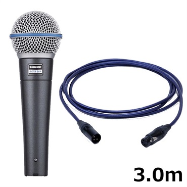 BETA 58A-J【PASSGO BLUEマイクケーブルセット(XLR-XLR)3.0ｍ】(BETA58A)(国内正規品2年保証)(シュア)(ダイナミックマイク)