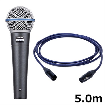 BETA 58A-J【PASSGO BLUEマイクケーブルセット(XLR-XLR)5.0ｍ】(BETA58A)(国内正規品2年保証)(シュア)(ダイナミックマイク)