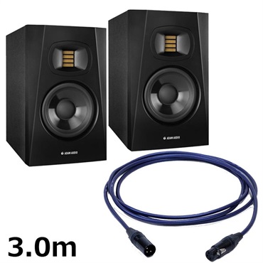 T5V (ペア)【PASSGO BLUEスピーカーケーブルセット(XLR-XLR)3.0ｍ】(アダム)(2ウェイモニタースピーカー)