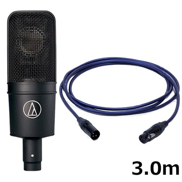 AT4040 【PASSGO BLUEマイクケーブルセット(XLR-XLR)3.0ｍ】(カーディオイド・コンデンサー・サイドアドレスマイクロホン)(単一指向性)(オーディオテクニカ)