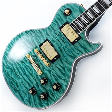 【GIBSON×AQUBEストラッププレゼント】IKEBE 50th Anniversary 1968 Les Paul Custom 7A Quilt Maple Top Gloss Trans Aqua SN.511028