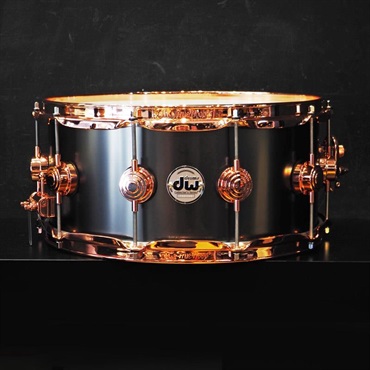 dw DRVD6514SVPBK [Collector's Satin Black Over Brass Snare 14×6.5 / Copper Finish Hardware]【日本初入荷/特注品】