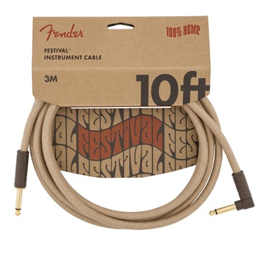 Fender USA 10  ANG CABLE  PURE HEMP NAT