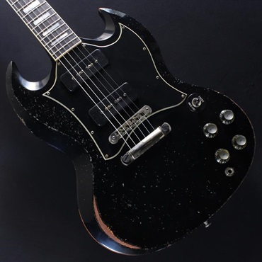 Gibson Limited Run Murphy Lab SG Custom w/Batwing P-90 Heavy Aged (Ebony) #CS 600744