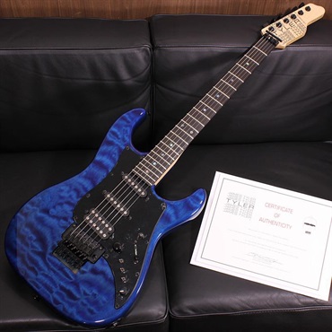 JAMES TYLER Studio Elite Quilted Maple Top Transparent Royal Blue SN. 26419
