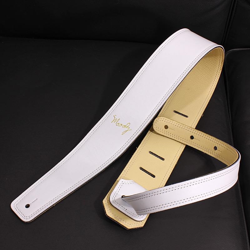 Handmade Leather Straps Leather & Leather Series 2.5inch Standard Tail 【 White / Cream 】の商品画像