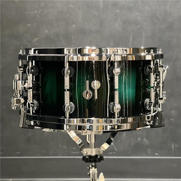SQ2 System Snare Drum - Beech Vintage 14×7 - Black to Green Burst over African Marble 【特注品】