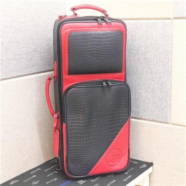 GARD BAGS ガードバッグス / エリート シリーズ 4-ECLNB-D cro トランペット用 ダブル ケース / クロコダイル型押しネイビー レザー ・ レッド レザー トリム