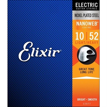 ELIXIR Electric Nickel Plated Steel with NANOWEB Coating #12077 (Light-Heavy/10-52) 画像1