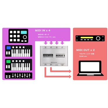 KENTON (メーカー直送品)MERGE-4 MIDIマージボックス 画像4