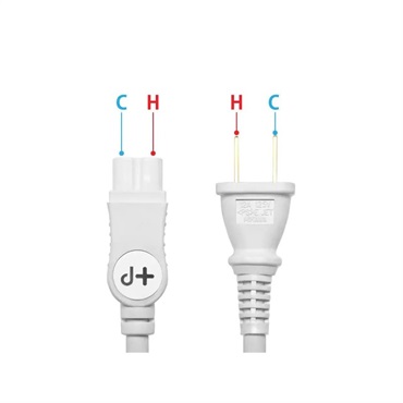 Oyaide d+ Power Cable C7 (1.2m)(オヤイデ)(電源ケーブル)(メガネタイプ) 画像1