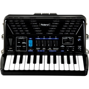 Roland (台数限定・専用キャリングバッグ付) FR-1X BK ブラック ローランド Vアコーディオン ピアノ式 26鍵盤 画像2