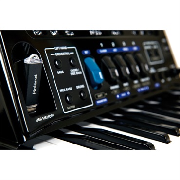 Roland (台数限定・専用キャリングバッグ付) FR-1X BK ブラック ローランド Vアコーディオン ピアノ式 26鍵盤 画像7