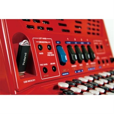 Roland (台数限定・専用キャリングバッグ付)ローランド Vアコーディオン 電子 ボタン式 FR-1Xb RD【カラー：レッド】 画像6