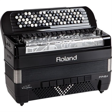 Roland (ボタンアコーディオン奏者育成応援！完全台数限定・高品質モニターヘッドホン付き！)FR-8XB BK ローランド ボタン式 Vアコーディオン 92 ボタン 120ベース 電子 クロマチックアコーディオン 大型 ブラック 画像1