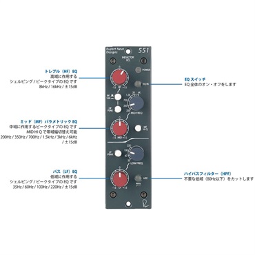RUPERT NEVE DESIGNS 551 Inductor EQ(API500シリーズ)(お取り寄せ商品・納期別途ご案内) 画像1