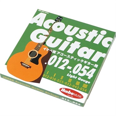 Ikebe Original Acoustic Guitar Strings イケベ弦 アコースティックギター用 012-054 [Light Gauge/IKB-AGS-1254] ×3セット 画像1