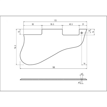 Montreux Time Machine Collection 64 335 pickguard Plain [742] 画像1