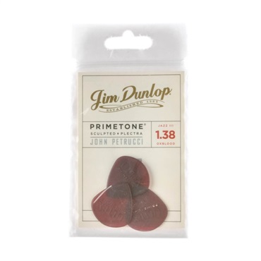 Dunlop (Jim Dunlop) 【夏先取り大特価セール】John Petrucci Primetone Jazz III Pick (1.38mm)[518PJPRD/Oxblood] ×3枚セット 画像2