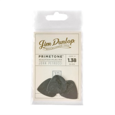 Dunlop (Jim Dunlop) 【夏先取り大特価セール】John Petrucci Primetone Jazz III Pick (1.38mm)[518PJPBK/Black] ×3枚セット 画像3