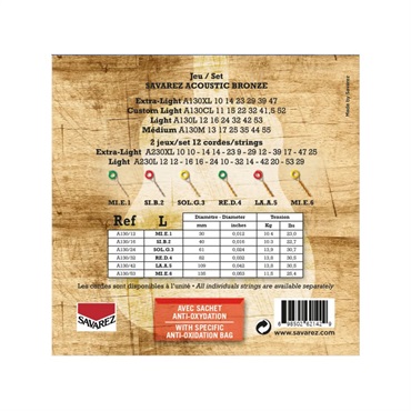 SAVAREZ Acousitc Bronze A130L (Light/12-53) 画像1