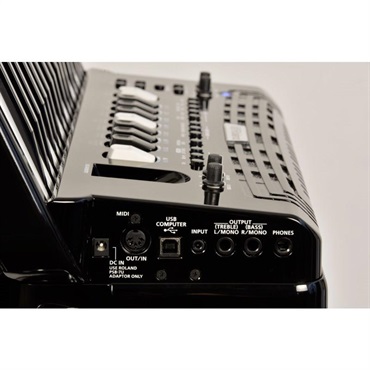 Roland (予約商品・7月下旬以降入荷予定)(台数限定・純正リュック型ソフトケース付き) FR-4X BK ブラック Vアコーディオン ローランド 電子 ピアノ式 37鍵盤 中型 ピアノタイプ 画像3