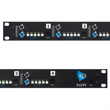 API 3124V (ディスクリート 4ch マイク/ラインプリアンプ/DI) 【お取り寄せ商品・納期3週間程】 画像2