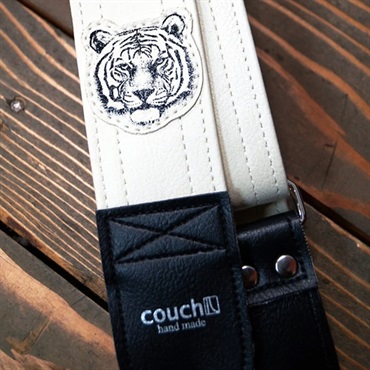 Couch Guitar Strap トラ・トラ・トラ・シロ [Tiger Guitar Strap All White] 画像2
