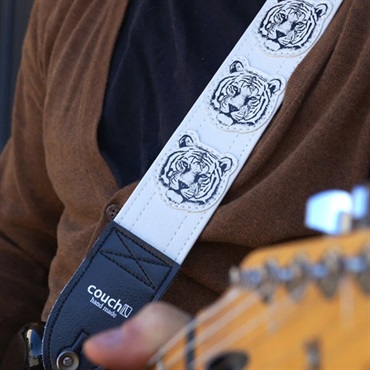 Couch Guitar Strap トラ・トラ・トラ・シロ [Tiger Guitar Strap All White] 画像3