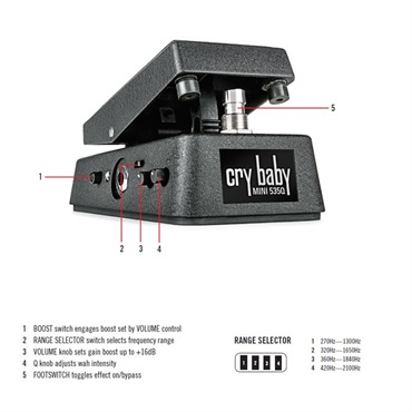 Dunlop (Jim Dunlop) CBM535Q Cry Baby Mini 535Q Wah（ジムダンロップ）ワウペダル　クライベイビー 画像3