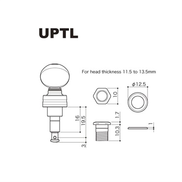 GOTOH UPTL-UBN-CW [Planetary Ukulele Tuner - Long Shaft] 画像1