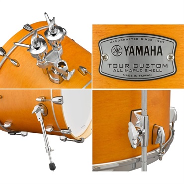 YAMAHA TMP0F4CHS [Tour Custom/All Maple Shell Drum Kit/BD20，FT14，TT12&10，ダブルタムホルダー付属/ チョコレートサテン] 画像4