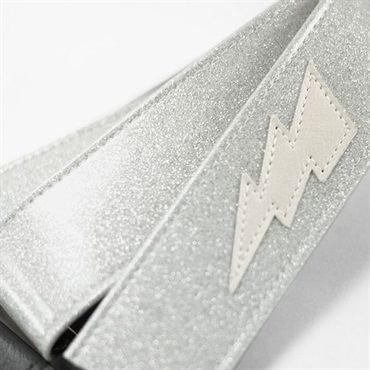 Couch Guitar Strap SilverSparkle Lightning Bolt/WH 画像1
