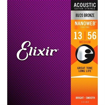 ELIXIR Acoustic 80/20 Bronze with NANOWEB Coating #11102 (Medium/13-56) 画像1